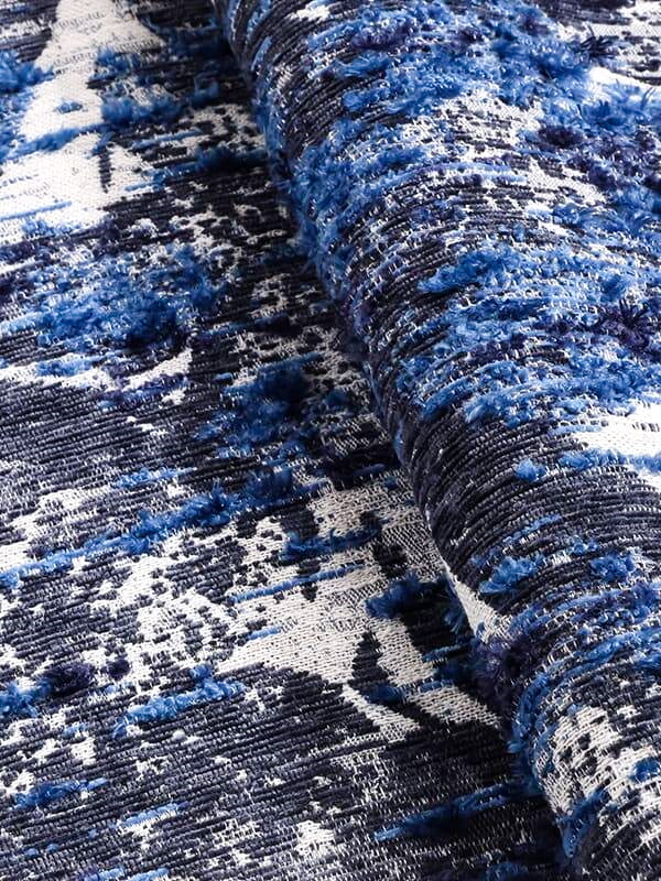 OCEAN Blue - ผ้า Jacquard ลายแอบสแตรกต์ Hued